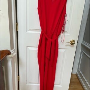 New with tag Vince Camuto true red jumpsuit size M.